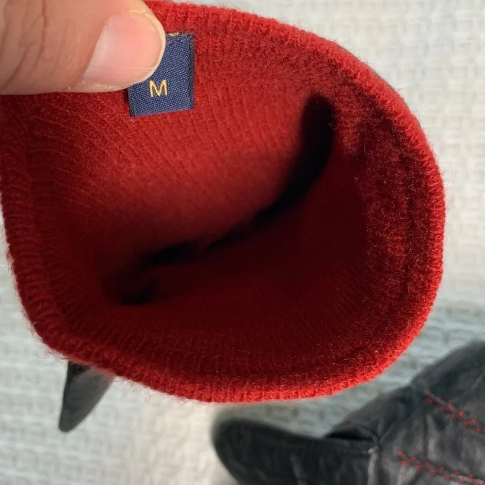 Brooks brothers leather driving gloves two pairs red and black